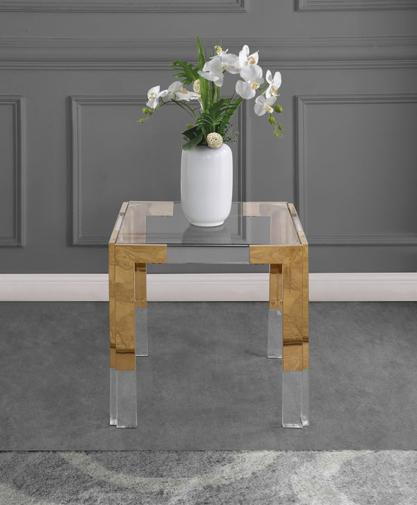 Alberto End Table In Gold