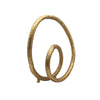 ROUNDED METAL LOOP SCULTPTURE IN TEXTURED BRASS
