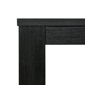 Bedford KD 75" Rect. Dining Table Square Legs, Brushed Black 