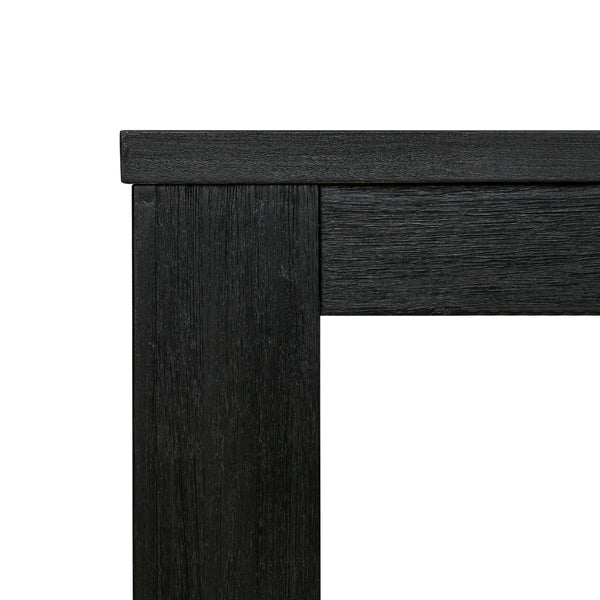 Bedford KD 75" Rect. Dining Table Square Legs, Brushed Black 