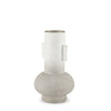 Torres Small Textured Off White w/ Gold Metal Vase