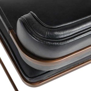 Fonda Leather Dining Chair in Jet Black