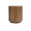 Layne Solid Wood Round End Table with Plinth Base