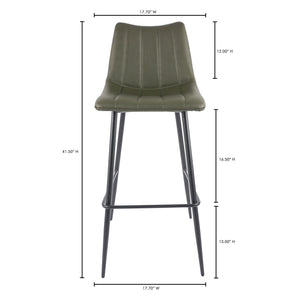 Moe's Alibi Barstool Set of Two in Dark Green