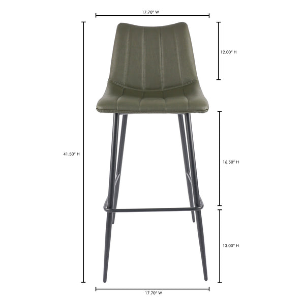 Moe's Alibi Barstool Set of Two in Dark Green