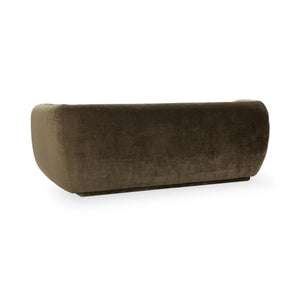 Nico Upholstered Sofa in Olive Green Fabric