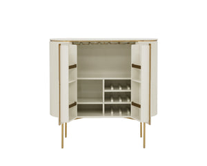 PALOMA BAR CABINET - HIGH GLOSS CREAM