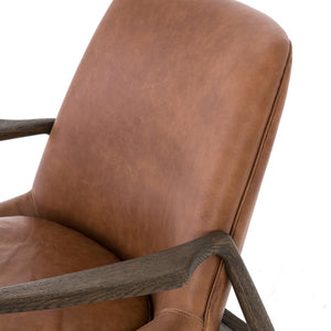 Braden Leather Chair-Brandy