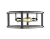 Kirkland 3 Light Flush Mount in Ashen Barnboard Finish