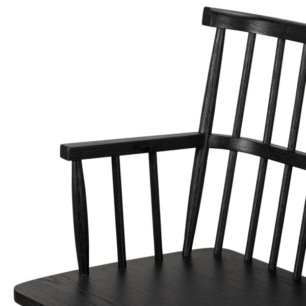 Aspen Large Bench In Black Oak