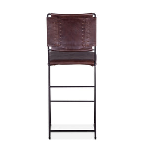 New York Counter Chair Chocolate Leather