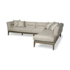 Denali III Beige Upholstered Wooden Frame Sectional