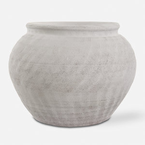 Floreana Round White Vase