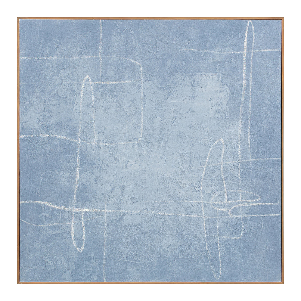 Moe's Notion Framed Painting in Blue