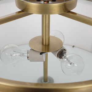 Colfax Brass 3 Light Semi Flush