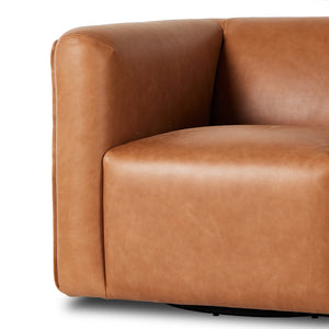 Wellborn Swivel Chair In Palermo Cognac
