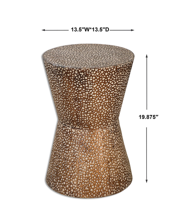 Cutler Drum Shaped Accent Table