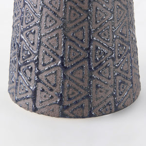 Sefina I Small Brown/Black Patterned Ceramic Vase