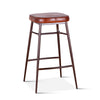 Wellington Backless Leather Bar Stool