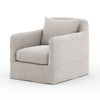 Dade Outdoor Swivel Chair in Stone Grey