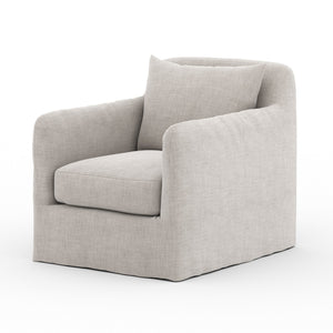 Dade Outdoor Swivel Chair in Stone Grey