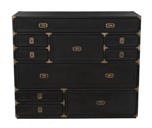 Charles Chest in Pale Mahogany with Brass Handles