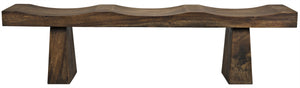 Shibumi Munggur Wood Bench with Clear Flat Coat Finish