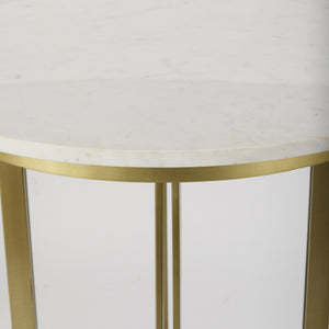 Tanner Marble & Gold Metal Bistro Table