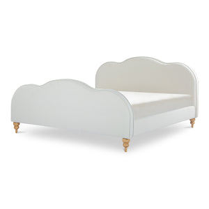 Jacqueline Queen Bed in Cream Upholstery