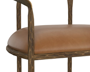 ZANATTA DINING ARMCHAIR - TAN LEATHER