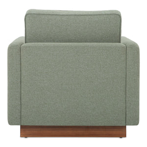 Moe's Vernon Accent Chair in Sage with Plinth Base