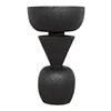 Nogozi Munggur Side Table in Burnt Black