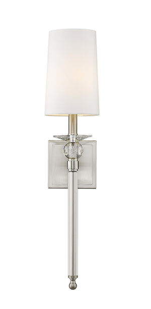 Ava 1 Light Wall Sconce in Brushed Nickel Finish