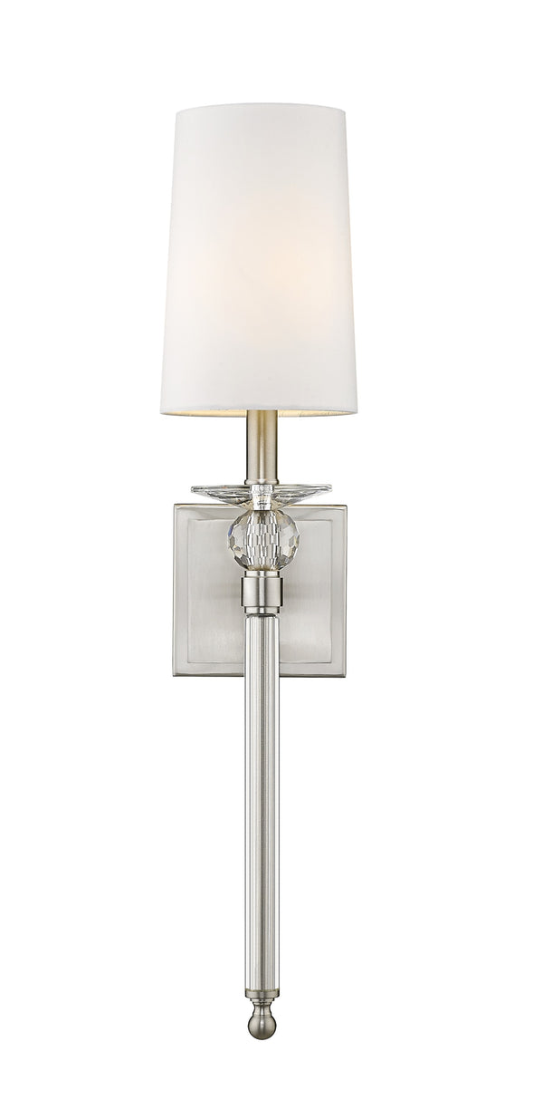 Ava 1 Light Wall Sconce in Brushed Nickel Finish