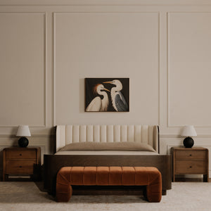 Moe's Verity Bench in Warm Brown Velvet