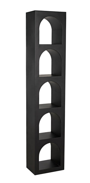 C-Series Aqueduct Bookcase in Matte Black Industrial Steel