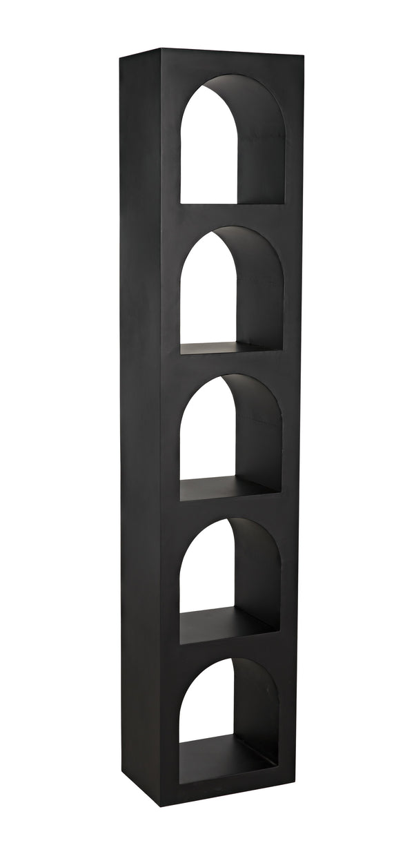 C-Series Aqueduct Bookcase in Matte Black Industrial Steel