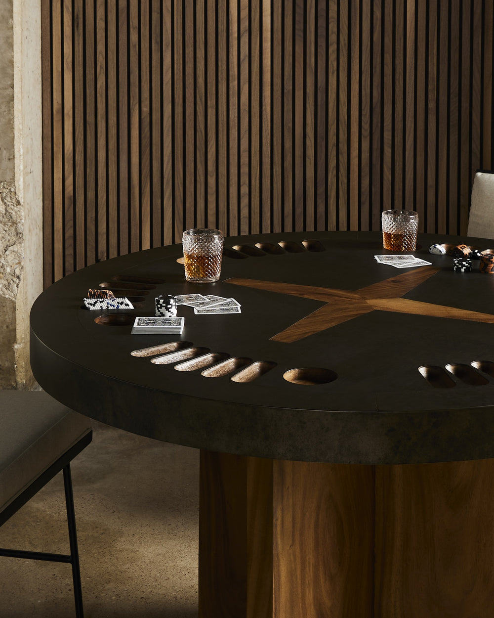 Poker Table In Natural Brown Guanacaste
