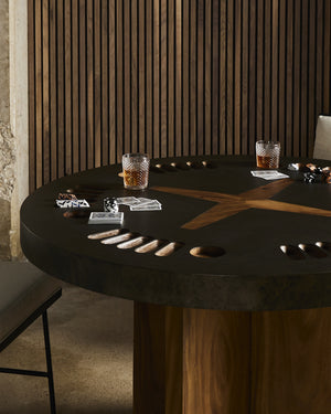 Poker Table In Natural Brown Guanacaste