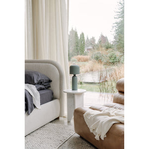 Grace Accent Table in White Marble