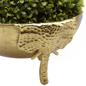 TEXTURED BRASS BOWL WITH ELEPHANT FEET DETAIL