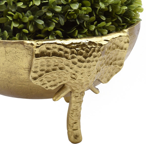 TEXTURED BRASS BOWL WITH ELEPHANT FEET DETAIL