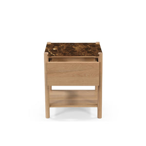 Elio Nightstand with Dark Emperador Marble Top
