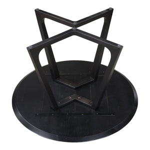 Moe's Godenza Round Dining Table Black Ash Wood