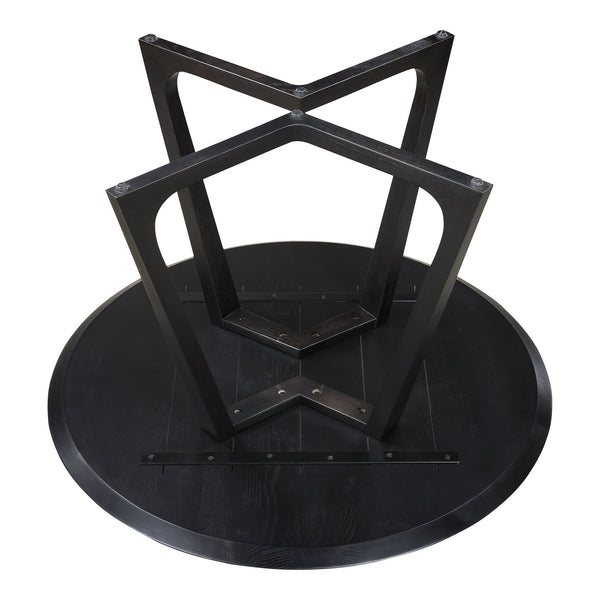 Moe's Godenza Round Dining Table Black Ash Wood