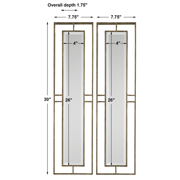 Rutledge Gold Mirrors, S/2