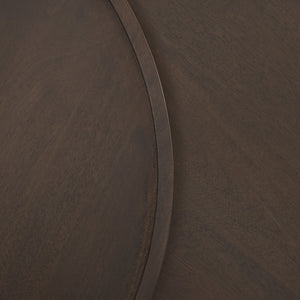 Takoda Dark Brown Wood Tapered Drum Nesting Coffee Tables