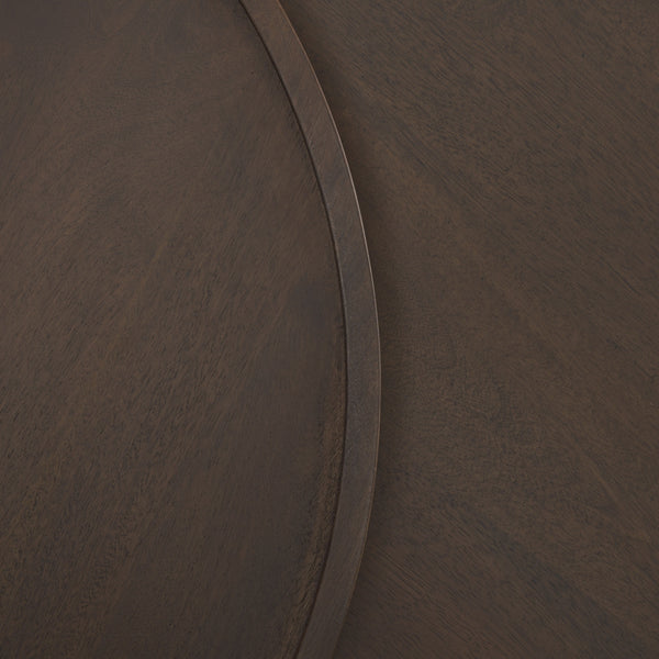 Takoda Dark Brown Wood Tapered Drum Nesting Coffee Tables