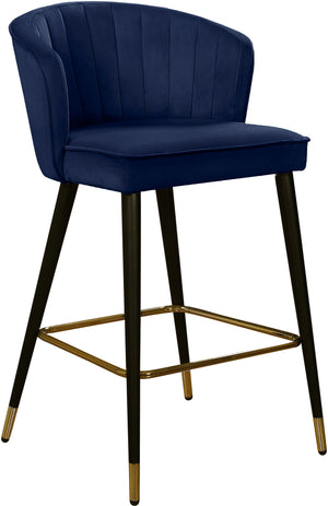 Maxine Stool In Navy Velvet
