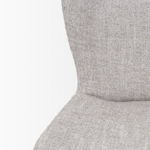 Hartt Dining Chair W/ Matte Black Metal Frame and Gray Fabric